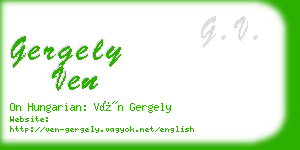 gergely ven business card